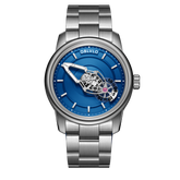 Cool Rotation Spaceship Hand Dial Watch - OBLVLO JM Space 42MM Automatic Mechanical Dress Watches For Men